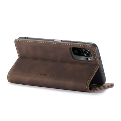 For Xiaomi Redmi Note 10 4G / Note 10s CaseMe 013 Multifunctional Horizontal Flip Leather Case with Holder & Card Slot & Wallet(Coffee) - Xiaomi Accessories by CaseMe | Online Shopping UK | buy2fix