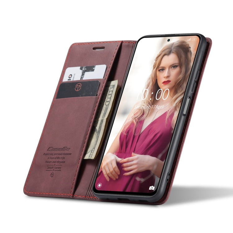 For Xiaomi Redmi Note 10 Pro 4G / Note 10 Pro Max CaseMe 013 Multifunctional Horizontal Flip Leather Case with Holder & Card Slot & Wallet(Wine Red) - Note 10 Pro Cases by CaseMe | Online Shopping UK | buy2fix