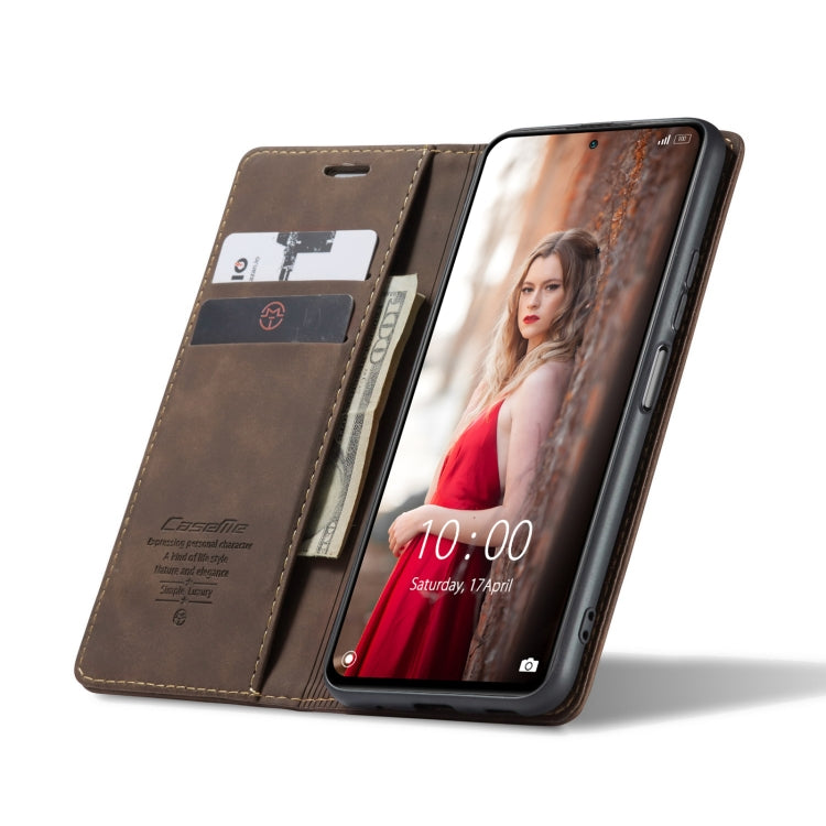 For Xiaomi Redmi Note 10 Pro 4G / Note 10 Pro Max CaseMe 013 Multifunctional Horizontal Flip Leather Case with Holder & Card Slot & Wallet(Coffee) - Xiaomi Accessories by CaseMe | Online Shopping UK | buy2fix