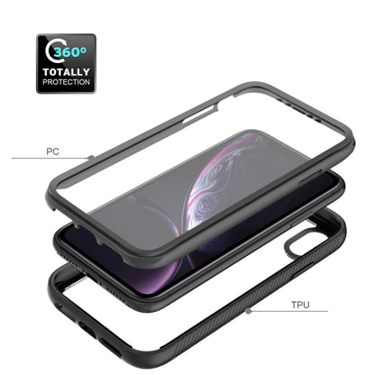 For iPhone XR Starry Sky Solid Color Series Shockproof PC + TPU Case with PET Film(Black) - More iPhone Cases by buy2fix | Online Shopping UK | buy2fix