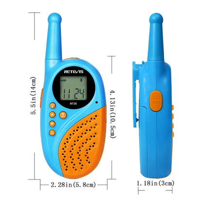 1 Pair RETEVIS RT-35 0.5W US Frequency 462.550-467.7125MHz 22CHS Children Handheld Walkie Talkie(Blue) - Children by RETEVIS | Online Shopping UK | buy2fix