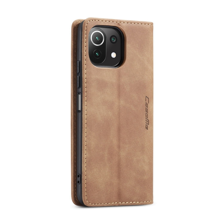 For Xiaomi Mi 11 Lite CaseMe 013 Multifunctional Horizontal Flip Leather Case, with Card Slot & Holder & Wallet(Brown) - Xiaomi Cases by CaseMe | Online Shopping UK | buy2fix