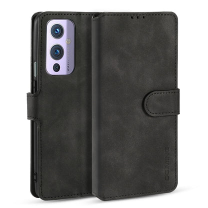 For OnePlus 9 DG.MING Retro Oil Side Horizontal Flip Leather Case with Holder & Card Slots & Wallet(Black) - OnePlus Cases by DG.MING | Online Shopping UK | buy2fix