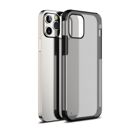 For iPhone 12 Pro Max Shockproof Ultra-thin Frosted TPU + PC Protective Case(Black) - iPhone 12 Pro Max Cases by WK | Online Shopping UK | buy2fix