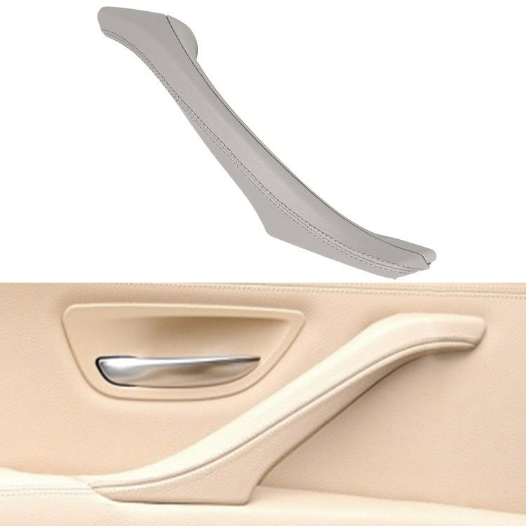 Car Leather Right Side Inner Door Handle Assembly 51417225854 for BMW 5 Series F10 / F18 2011-2017(Grey) - In Car by buy2fix | Online Shopping UK | buy2fix