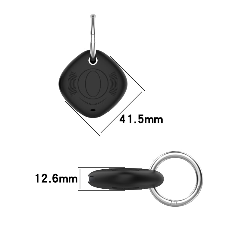 Location Tracker Anti-lost Portable Silicone Protective Case for Samsung Galaxy Smart Tag(Black) - In Car by buy2fix | Online Shopping UK | buy2fix