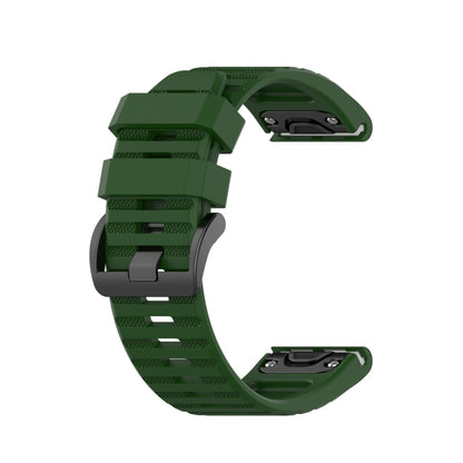 For Garmin Fenix 6 22mm Smart Watch Quick Release Silicon Watch Band(Army Green) - Watch Bands by buy2fix | Online Shopping UK | buy2fix