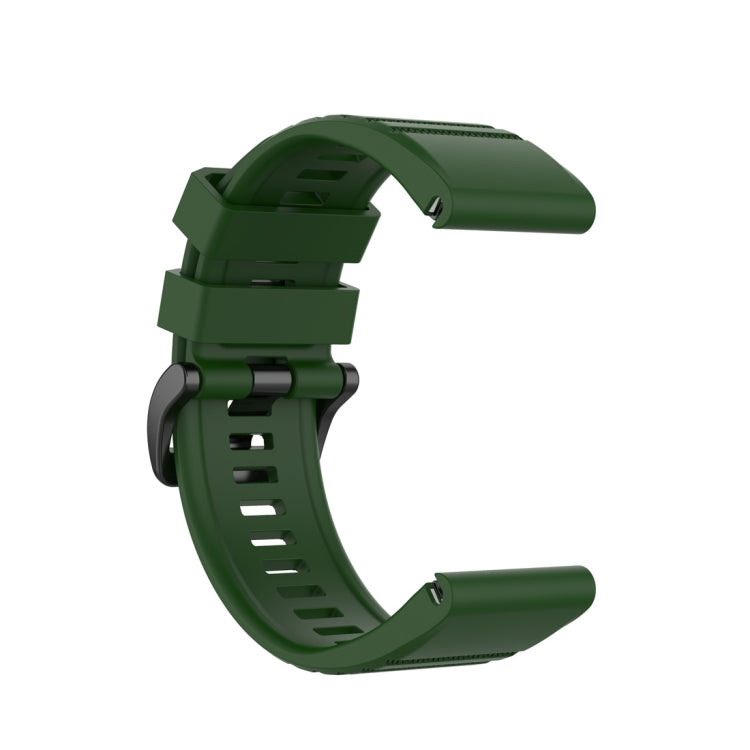 For Garmin Fenix 6 22mm Smart Watch Quick Release Silicon Watch Band(Army Green) - Watch Bands by buy2fix | Online Shopping UK | buy2fix