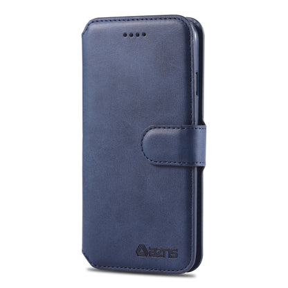 For iPhone 7 / 8 AZNS Calf Texture Magnetic Horizontal Flip PU Leather Case with Holder & Card Slots & Photo Frame(Blue) - iPhone SE 2022 / 2020 / 8 / 7 Cases by AZNS | Online Shopping UK | buy2fix
