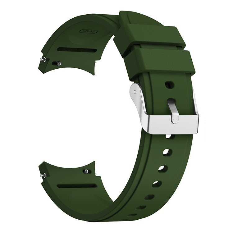 For Samsung Galaxy Watch4 Classic 42mm Silicone Watch Band(Army Green) - Smart Wear by buy2fix | Online Shopping UK | buy2fix
