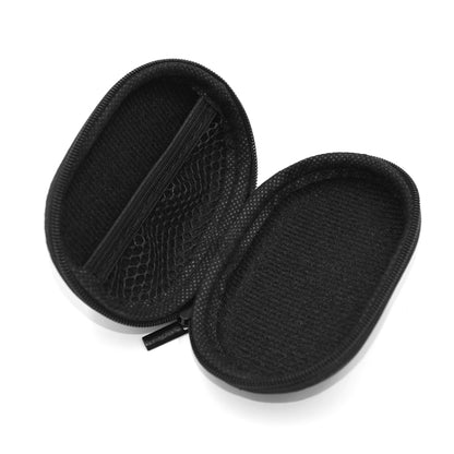 KZ Portable PU Leather Oval Data Cable Charger Earphone Storage Box(Black) - Digital Storage Bag by KZ | Online Shopping UK | buy2fix