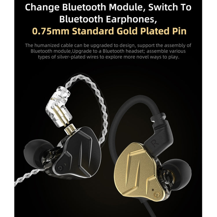 KZ ZSN Pro X Ring Iron Hybrid Drive Metal In-ear Wired Earphone, Standard Version(Black) - In Ear Wired Earphone by KZ | Online Shopping UK | buy2fix