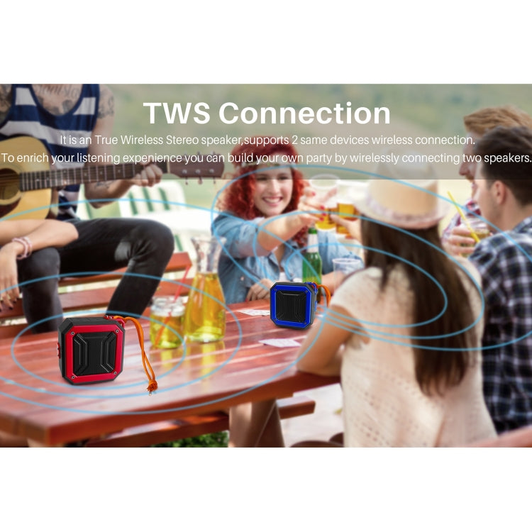 New Rixing NR-103 Mini TWS Bluetooth Speaker with Lanyard(Orange) - Mini Speaker by New Rixing | Online Shopping UK | buy2fix