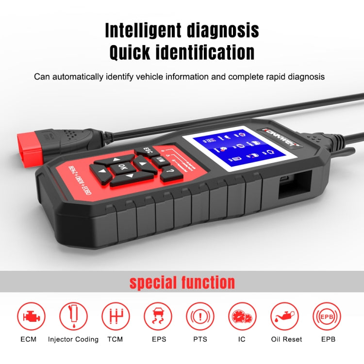 KONNWEI KW460 Car 2.8 inch 12V Lead-acid Battery Tester Fault Diagnosis Instrument - In Car by KONNWEI | Online Shopping UK | buy2fix