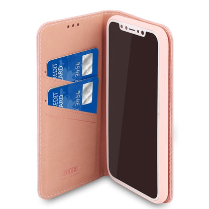 For iPhone XS / X GEBEI PU+TPU Horizontal Flip Protective Case with Holder & Card Slots(Rose Gold) - More iPhone Cases by GEBEI | Online Shopping UK | buy2fix