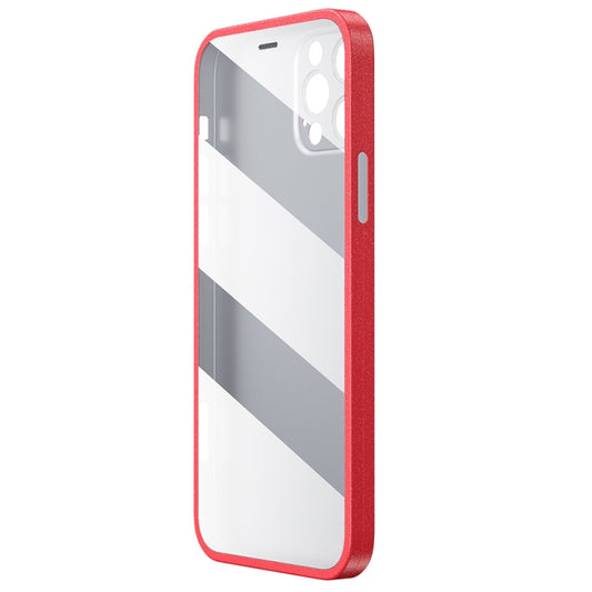For iPhone 12 Pro Max WK WPC-011 Shockproof PC Phone Case with Tempered Glass Film(Red) - iPhone 12 Pro Max Cases by WK | Online Shopping UK | buy2fix
