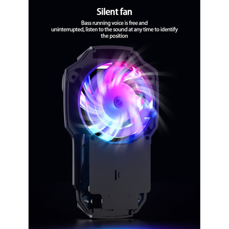 MeMo FL05 Fan Mobile Phone Radiator with Colorful Lights(Black) - Cooling Fan Radiator by buy2fix | Online Shopping UK | buy2fix