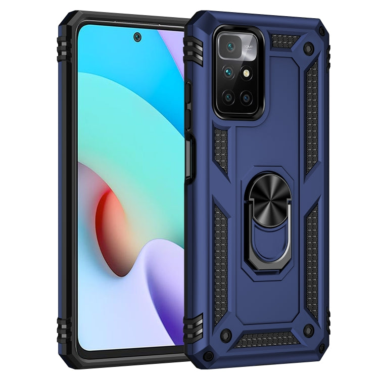 For Xiaomi Redmi 10 Shockproof TPU + PC Phone Case with 360 Degree Rotating Holder(Blue) - Xiaomi Cases by buy2fix | Online Shopping UK | buy2fix