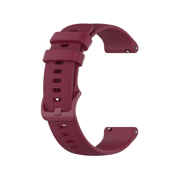 For Garmin Silicone Smart Watch Watch Band, Size:22mm Universal(Wine Red) - Watch Bands by buy2fix | Online Shopping UK | buy2fix