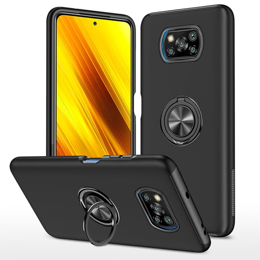 For Xiaomi Poco X3 NFC / X3 PC + TPU Magnetic Phone Case with Invisible Ring Holder(Black) - Xiaomi Cases by buy2fix | Online Shopping UK | buy2fix