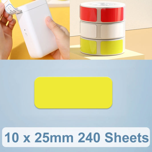 10 x 25mm 240 Sheets Thermal Printing Label Paper Stickers For NiiMbot D101 / D11(Yellow) - Consumer Electronics by buy2fix | Online Shopping UK | buy2fix