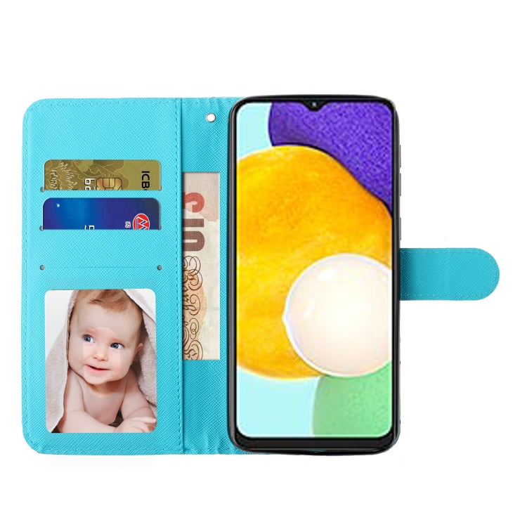 For Samsung Galaxy S22 5G 3D Pattern Horizontal Flip PU Leather Phone Case(Blue Starry Sky) - Galaxy S22 5G Cases by buy2fix | Online Shopping UK | buy2fix