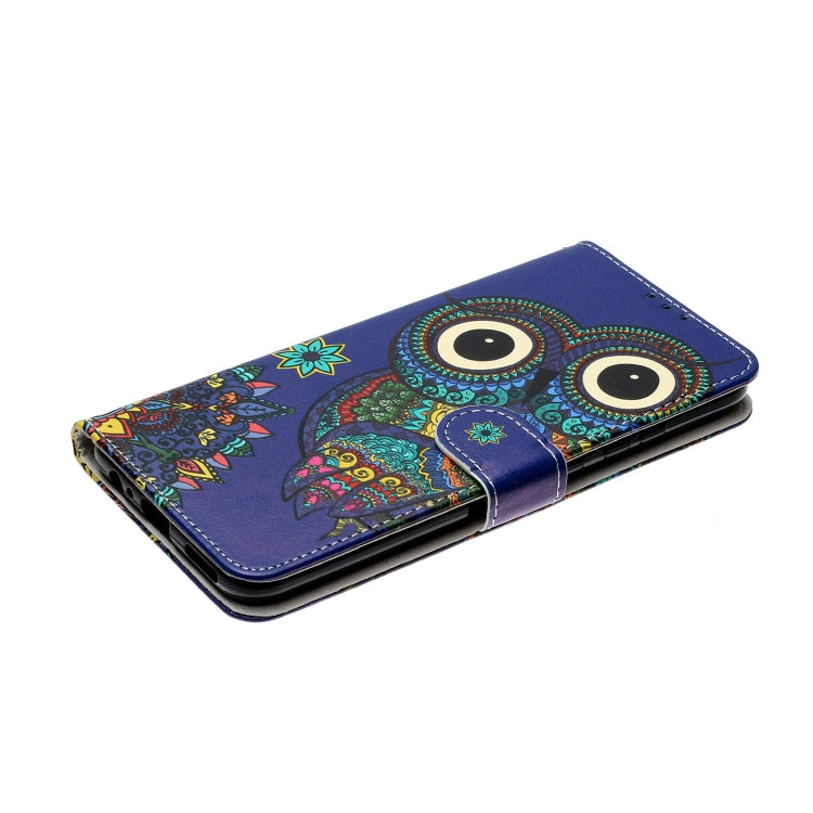 For Samsung Galaxy S22 5G Oil Embossed Pattern PU Leather Phone Case(Blue Owl) - Samsung Accessories by buy2fix | Online Shopping UK | buy2fix