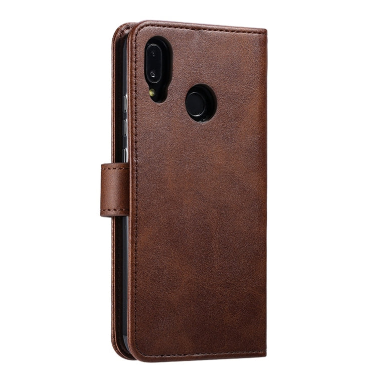 For Huawei P20 Lite GUSSIM Business Style Horizontal Flip Leather Case with Holder & Card Slots & Wallet(Brown) - Mobile Accessories by GUSSIM | Online Shopping UK | buy2fix