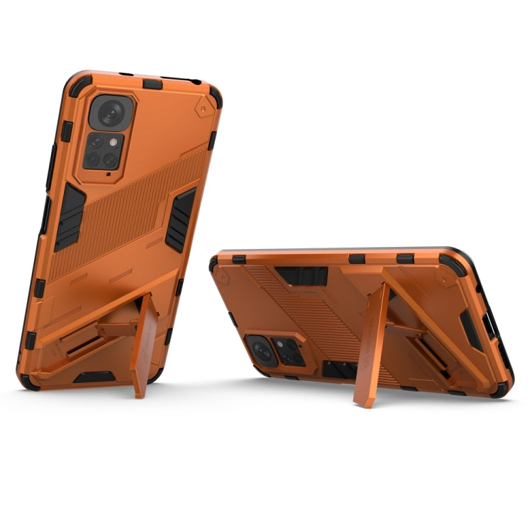 For Xiaomi Redmi Note 11 / Note 11S Global Punk Armor 2 in 1 PC + TPU Shockproof Phone Case with Invisible Holder(Orange) - Xiaomi Cases by buy2fix | Online Shopping UK | buy2fix
