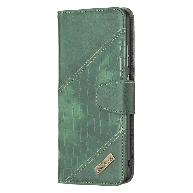 For Samsung Galaxy A23 5G Matching Color Crocodile Texture Leather Phone Case(Green) - Samsung Accessories by buy2fix | Online Shopping UK | buy2fix