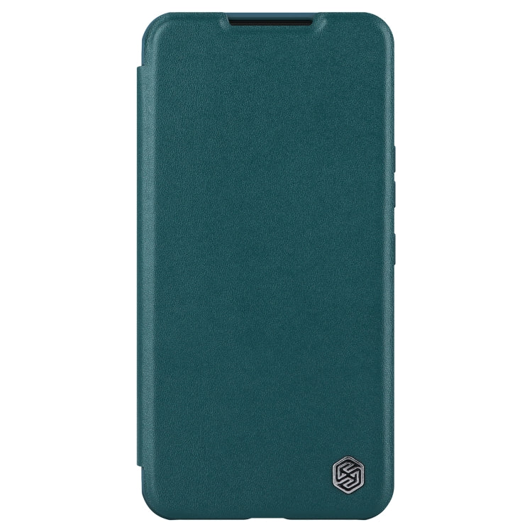 For Samsung Galaxy S22+ 5G NILLKIN QIN Series Pro Sliding Camera Cover Design Leather Phone Case(Green) - Galaxy S22+ 5G Cases by NILLKIN | Online Shopping UK | buy2fix