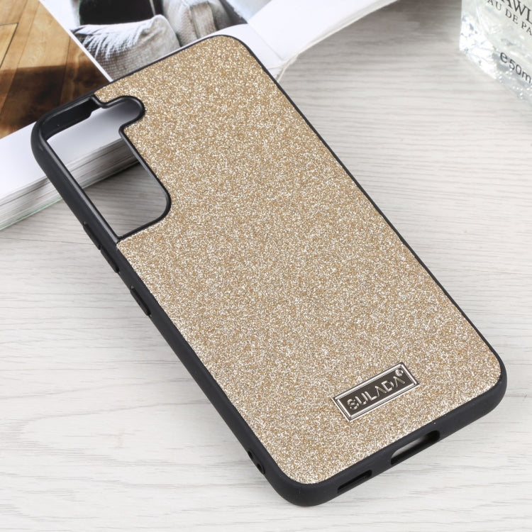 For Samsung Galaxy S22 5G SULADA Shockproof TPU + Handmade Leather Phone Case(Gold) - Galaxy S22 5G Cases by SULADA | Online Shopping UK | buy2fix