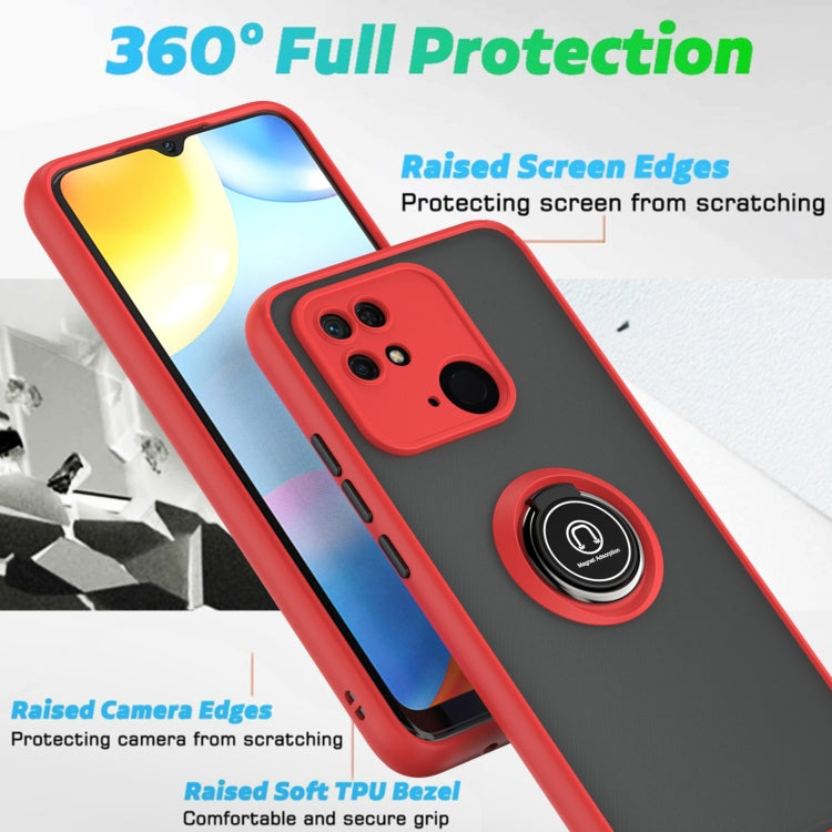 For Xiaomi Redmi 10C Q Shadow 1 Series TPU + PC Ring Holder Phone Case(Black) - Xiaomi Cases by buy2fix | Online Shopping UK | buy2fix