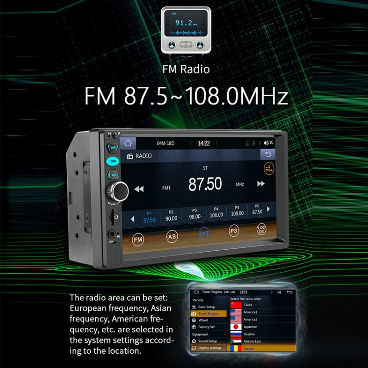 F730C Car 7 inch Bluetooth MP5 Player Support Mobile Phone Interconnection / FM / U Disk - In Car by buy2fix | Online Shopping UK | buy2fix