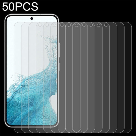 For Samsung Galaxy S22 5G 50pcs 0.18mm 9H 2.5D Tempered Glass Fingerprint Unlock Film - Galaxy S22 5G Tempered Glass by buy2fix | Online Shopping UK | buy2fix