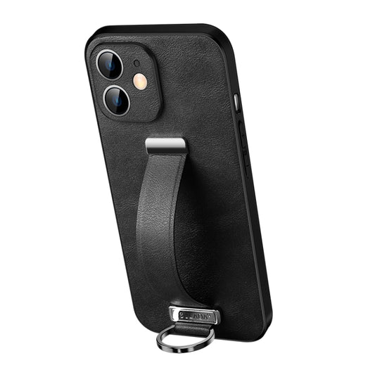 For iPhone 12 SULADA Cool Series PC + Leather Texture Skin Feel Shockproof Phone Case (Black) - iPhone 12 / 12 Pro Cases by SULADA | Online Shopping UK | buy2fix