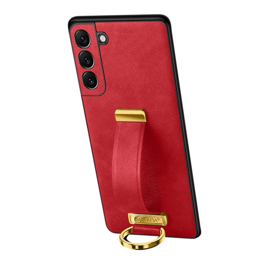 For Samsung Galaxy S22 5G SULADA Cool Series PC + Leather Texture Skin Feel Shockproof Phone Case(Red) - Galaxy S22 5G Cases by SULADA | Online Shopping UK | buy2fix