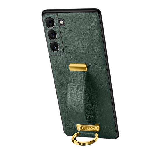 For Samsung Galaxy S22 5G SULADA Cool Series PC + Leather Texture Skin Feel Shockproof Phone Case(Green) - Galaxy S22 5G Cases by SULADA | Online Shopping UK | buy2fix