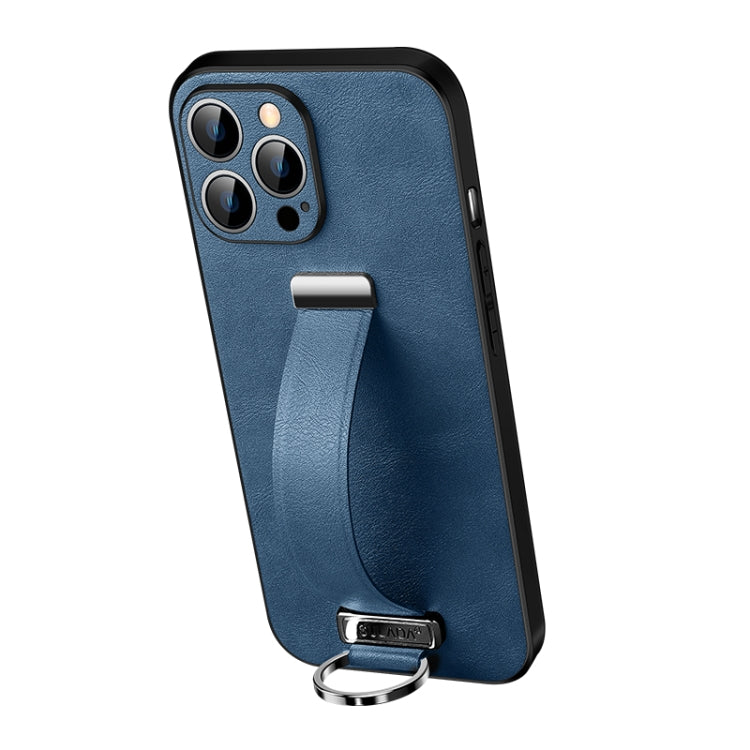 For iPhone 13 Pro SULADA Cool Series PC + Leather Texture Skin Feel Shockproof Phone Case  (Blue) - iPhone 13 Pro Cases by SULADA | Online Shopping UK | buy2fix
