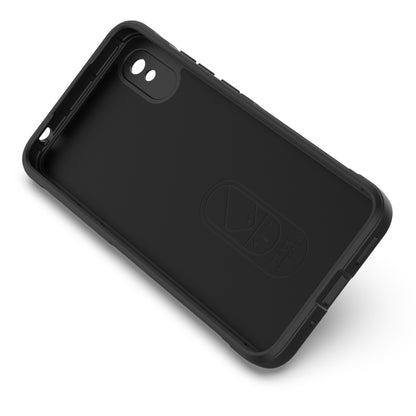 For Xiaomi Redmi 9A Magic Shield TPU + Flannel Phone Case(Black) - Xiaomi Cases by buy2fix | Online Shopping UK | buy2fix