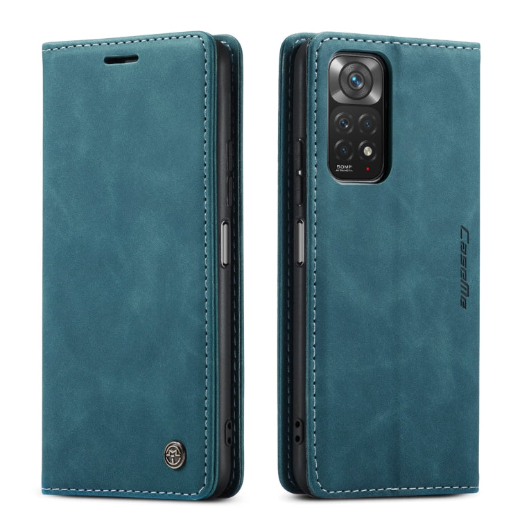 For Xiaomi Redmi Note 11 4G/Note 11S Global CaseMe 013 Multifunctional Horizontal Flip Leather Phone Case(Blue) - Xiaomi Accessories by CaseMe | Online Shopping UK | buy2fix