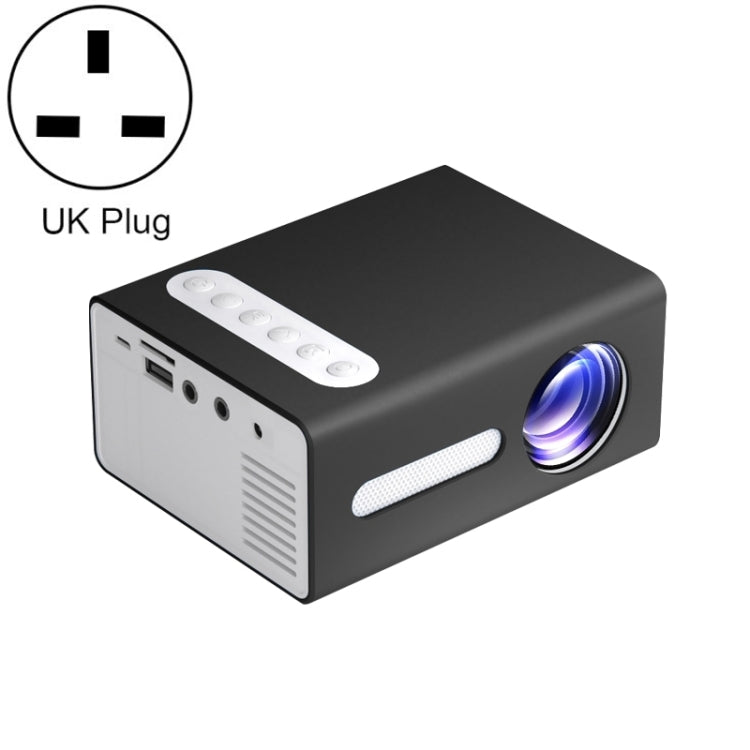 T300 25ANSI LED Portable Home Multimedia Game Projector, Plug Type:UK Plug(Black) - Consumer Electronics by buy2fix | Online Shopping UK | buy2fix