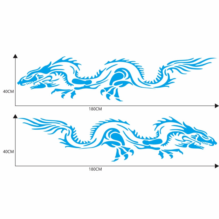 2 PCS/Set D-418 Dragon Totem Tribe Pattern Car Modified Decorative Sticker(Blue) - In Car by buy2fix | Online Shopping UK | buy2fix