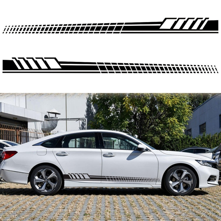 2 PCS/Set D-707 Striped Totem Pattern Car Modified Decorative Sticker(Black) - In Car by buy2fix | Online Shopping UK | buy2fix