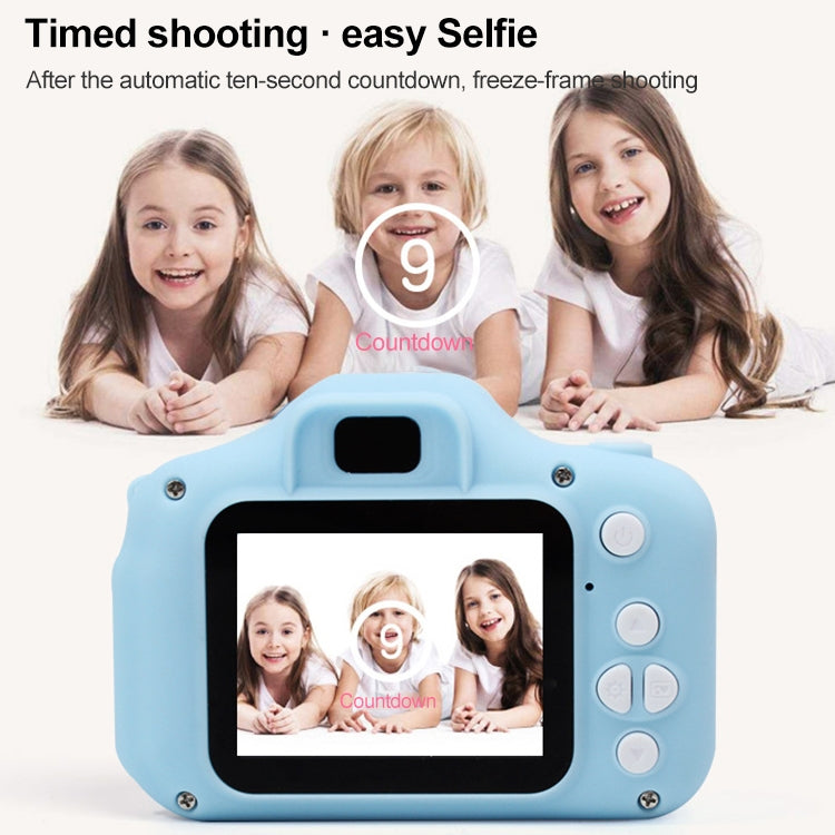 X2S 2.0 Inch LCD Screen Mini Children Camera Digital Camera, For:800W+32G Memory Card+Card Reader+Cartoon Sticker(Blue) - Consumer Electronics by buy2fix | Online Shopping UK | buy2fix