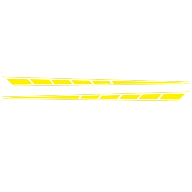 2 PCS/Set D-970 Checkered Flag Pattern Car Modified Decorative Sticker(Yellow) - In Car by buy2fix | Online Shopping UK | buy2fix
