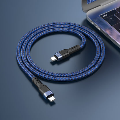 hoco U110 60W USB-C / Type-C to USB-C / Type-C Charging Data Cable，Length：1.2m(Blue) -  by hoco | Online Shopping UK | buy2fix