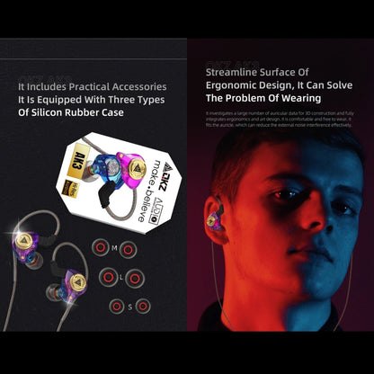 QKZ AK3 FiLe In-ear Subwoofer Wire-controlled Earphone with Mic(Black) - In Ear Wired Earphone by QKZ | Online Shopping UK | buy2fix