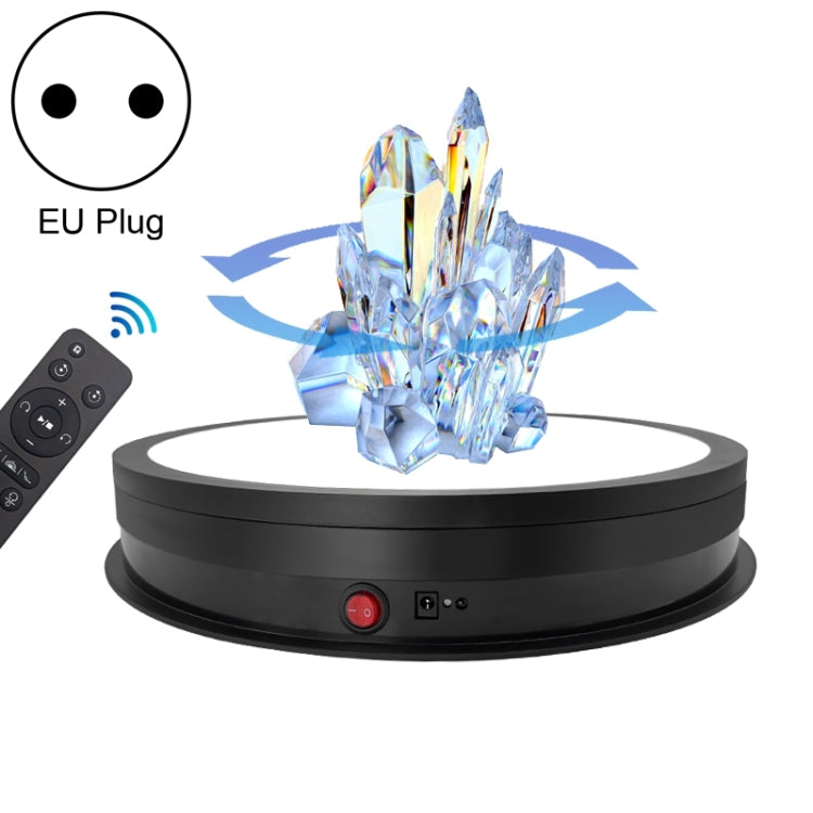 42cm LED Light Electric Rotating Display Stand Turntable, Power Plug:EU Plug(Black) - Camera Accessories by buy2fix | Online Shopping UK | buy2fix