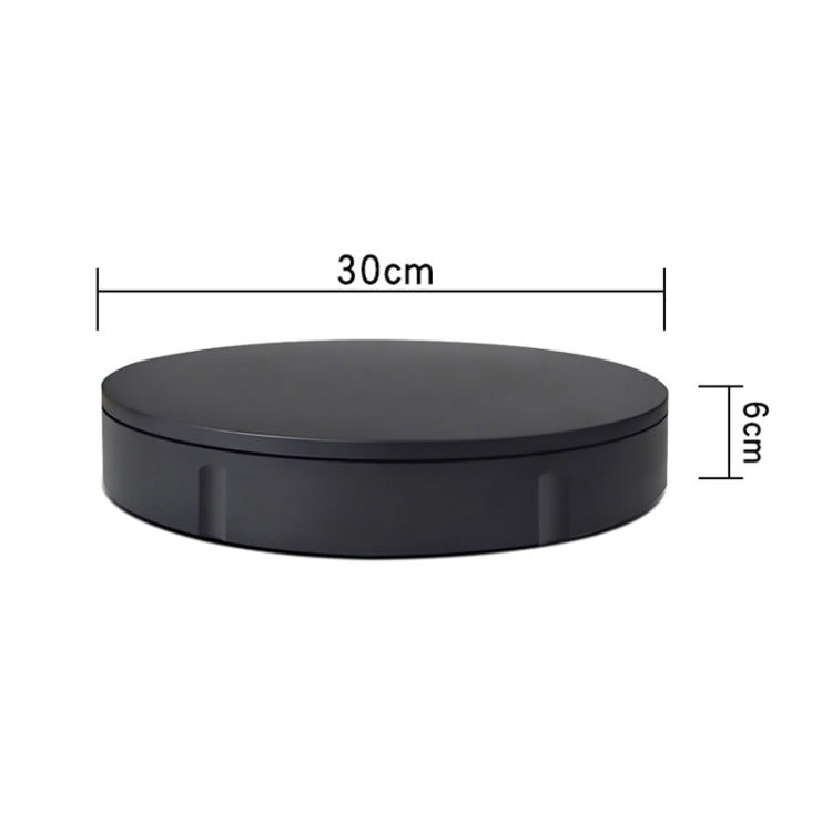 30cm Charging Rotating Display Stand Video Shooting Turntable, Load: 100kg, Power Plug:AU Plug(Black) - Camera Accessories by buy2fix | Online Shopping UK | buy2fix